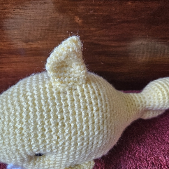 Crochet Yellow Shark Amigurumi Doll - Picture 7 of 11